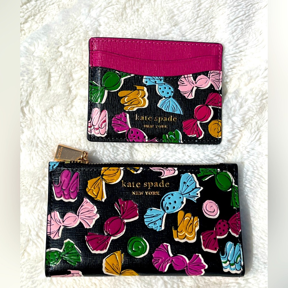 EUC Kate Spade Morgan Assorted Candies Snap Wallet and Card Holder